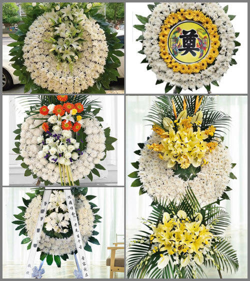 广东梅州市五华县河东镇黄坑村花圈速递